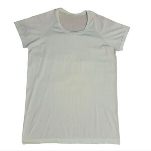 Lululemon Swiftly Tech Womens Size 12 Shirt Top Light Blue Running